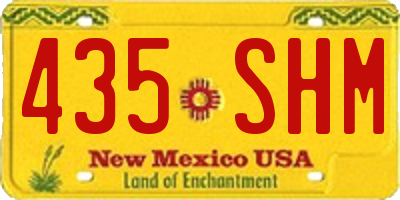 NM license plate 435SHM