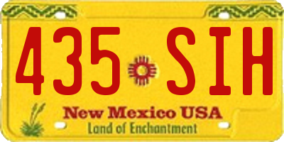 NM license plate 435SIH