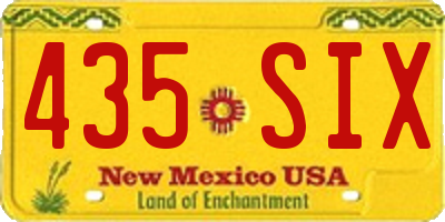 NM license plate 435SIX