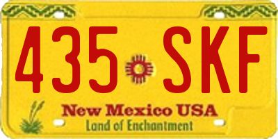NM license plate 435SKF