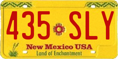 NM license plate 435SLY