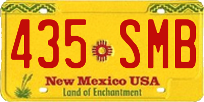 NM license plate 435SMB