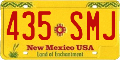 NM license plate 435SMJ