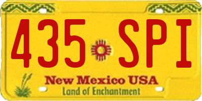 NM license plate 435SPI
