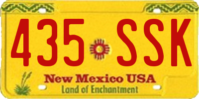 NM license plate 435SSK