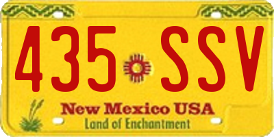 NM license plate 435SSV