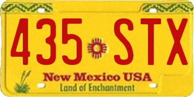 NM license plate 435STX