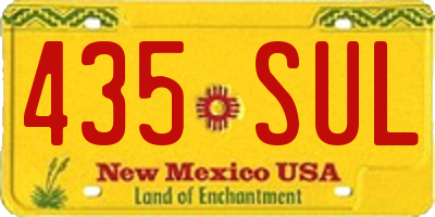 NM license plate 435SUL