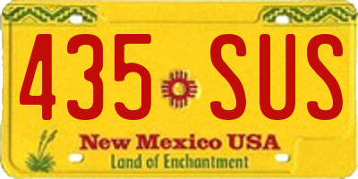 NM license plate 435SUS