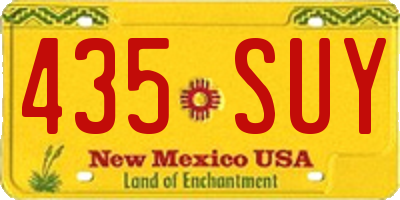 NM license plate 435SUY