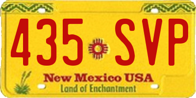 NM license plate 435SVP