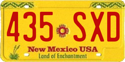 NM license plate 435SXD