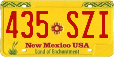NM license plate 435SZI