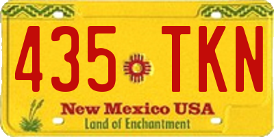 NM license plate 435TKN