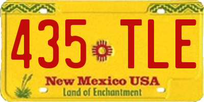 NM license plate 435TLE
