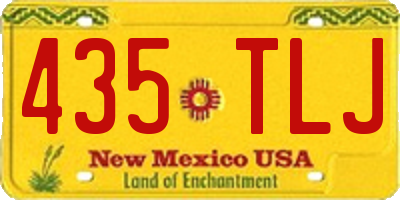 NM license plate 435TLJ