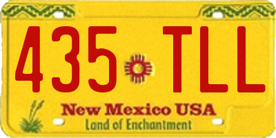 NM license plate 435TLL