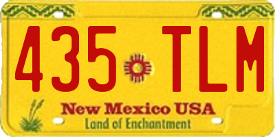 NM license plate 435TLM