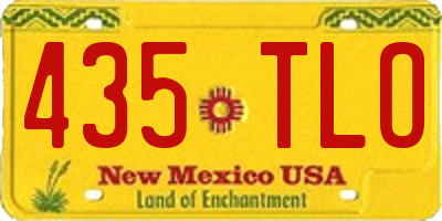 NM license plate 435TLO