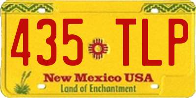 NM license plate 435TLP