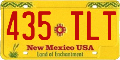 NM license plate 435TLT