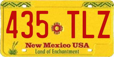 NM license plate 435TLZ