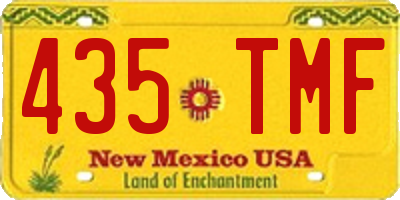 NM license plate 435TMF