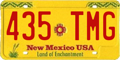 NM license plate 435TMG