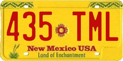 NM license plate 435TML