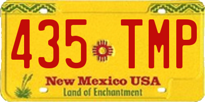 NM license plate 435TMP