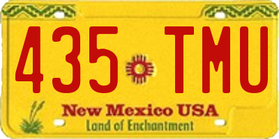 NM license plate 435TMU