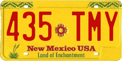 NM license plate 435TMY