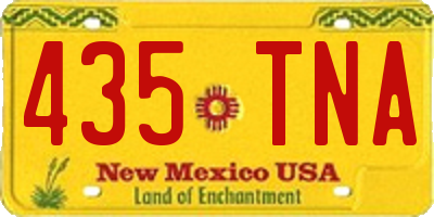 NM license plate 435TNA
