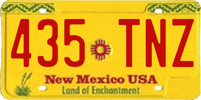 NM license plate 435TNZ