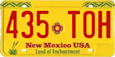 NM license plate 435TOH