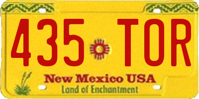 NM license plate 435TOR