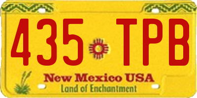 NM license plate 435TPB