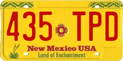 NM license plate 435TPD