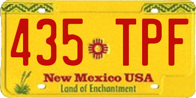 NM license plate 435TPF