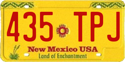 NM license plate 435TPJ