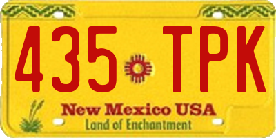 NM license plate 435TPK