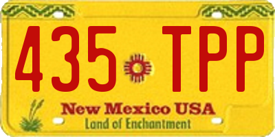 NM license plate 435TPP