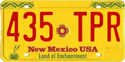 NM license plate 435TPR
