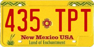 NM license plate 435TPT