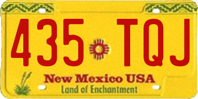 NM license plate 435TQJ