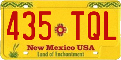 NM license plate 435TQL