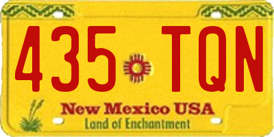 NM license plate 435TQN