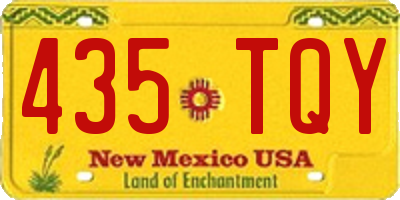 NM license plate 435TQY