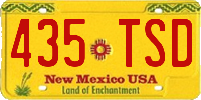 NM license plate 435TSD
