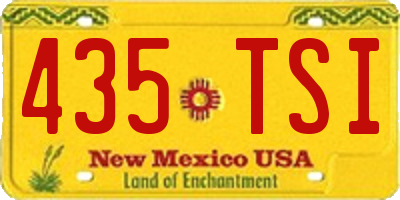 NM license plate 435TSI